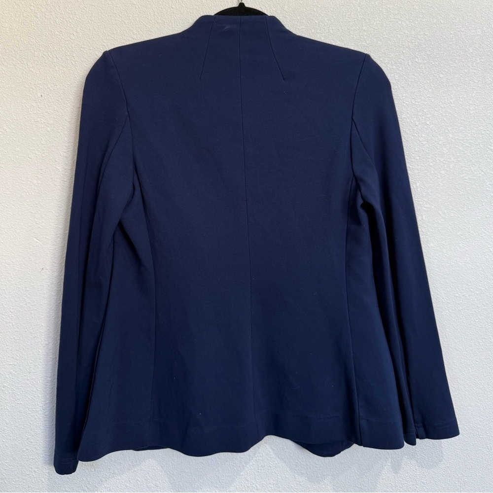 Marycrafts Navy Blue Structured Career Blazer Size 4 Business Office Work Jacket - Picture 8 of 9